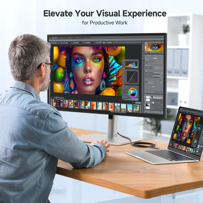 Cable Matters محول كابل ماترز ثنائي الاتجاه من DisplayPort إلى Mini DisplayPort - 6 بوصات، كابل محول DP ذكر إلى Mini DP أنثى، غير متوافق مع Thunderbolt/Thunderbolt 2 عرض/شاشة، غير مخصص لـ HDMI - Image 4